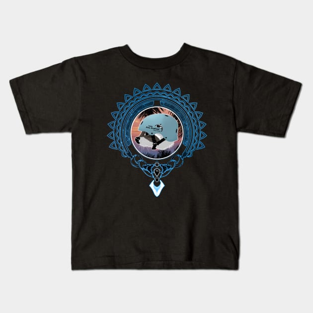 Polynesia Surfing Raccoon Kids T-Shirt by NicGrayTees